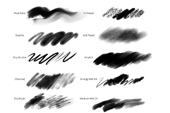 30 Procreate Natural Media Brushes in Photoshop Brushes - product preview 3