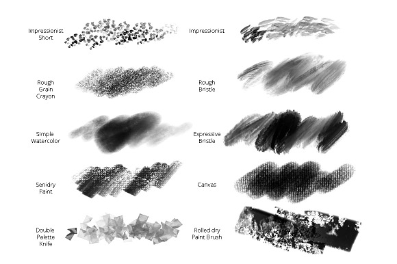 30 Procreate Natural Media Brushes in Photoshop Brushes - product preview 4