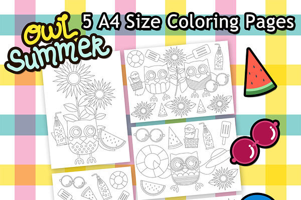 Owl Summer Coloring Pages