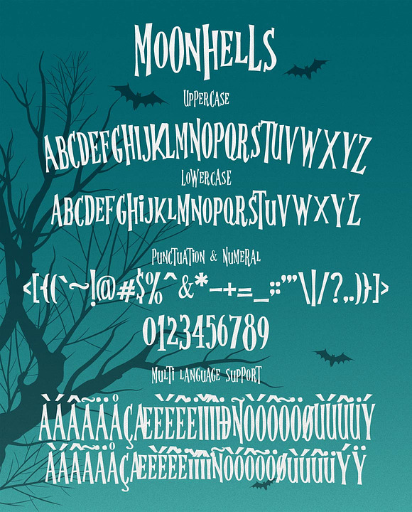 Moonhells Typeface + Extras in Halloween Fonts - product preview 1