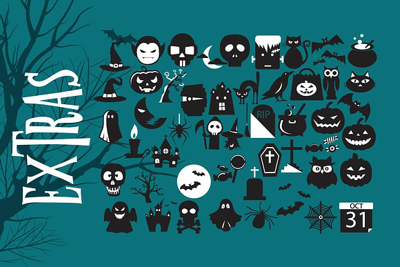 Moonhells Typeface + Extras in Halloween Fonts - product preview 3