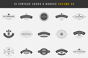 15 Retro Vintage Logotypes, Badges
