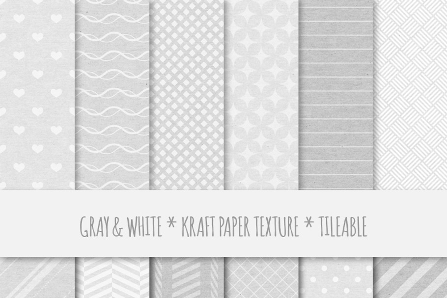 Gray Geometric Seamless Patterns