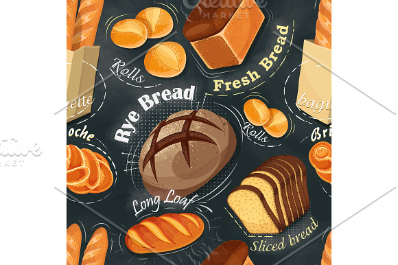 Bakery seamless pattern in Illustrations - product preview 1