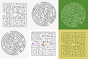 Maze labyrinth with entry and exit