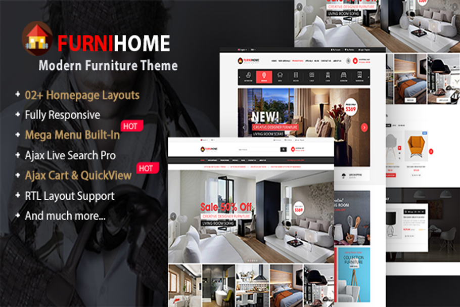 FurniHome - Furniture Store Theme in WordPress Commerce Themes - product preview 8