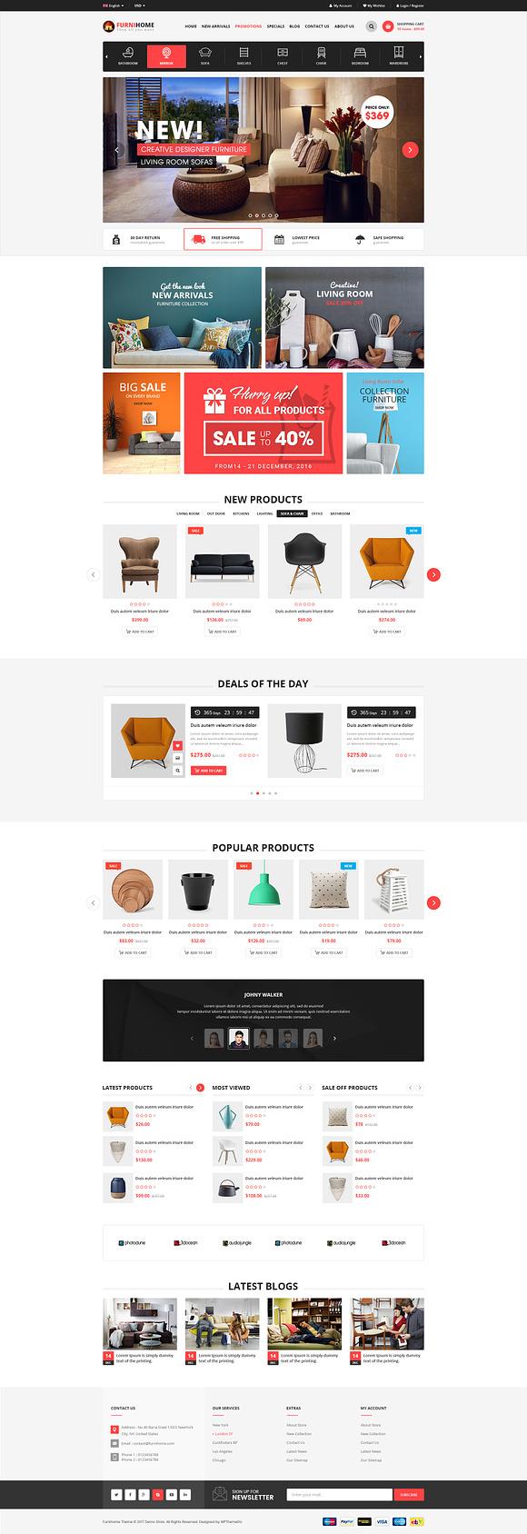 FurniHome - Furniture Store Theme in WordPress Commerce Themes - product preview 2