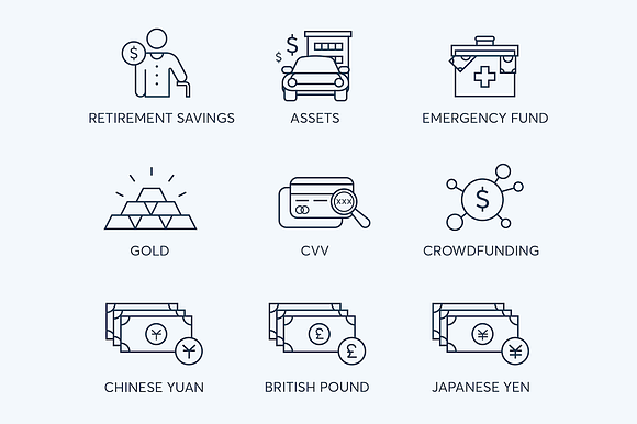 78 Fintech Line Icons in Credit Card Icons - product preview 9