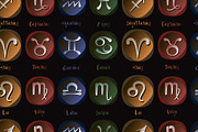 Zodiac icon set vector sign pattern