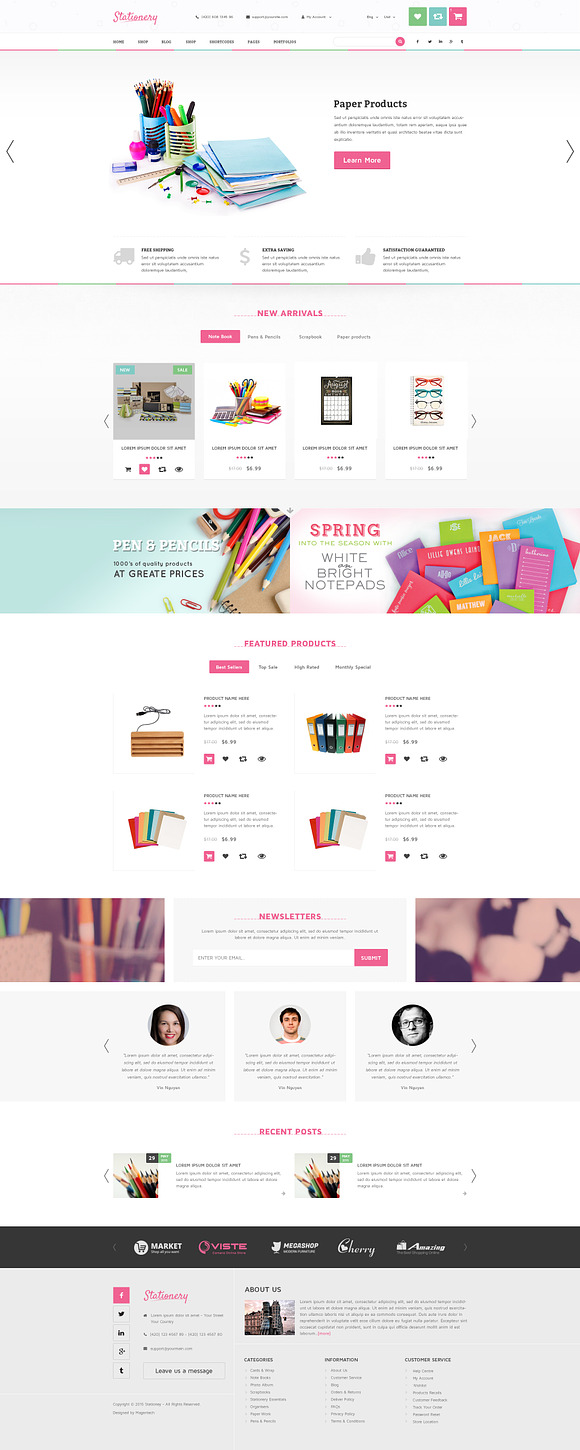 Stationery WooCommerce Theme in WordPress Commerce Themes - product preview 1