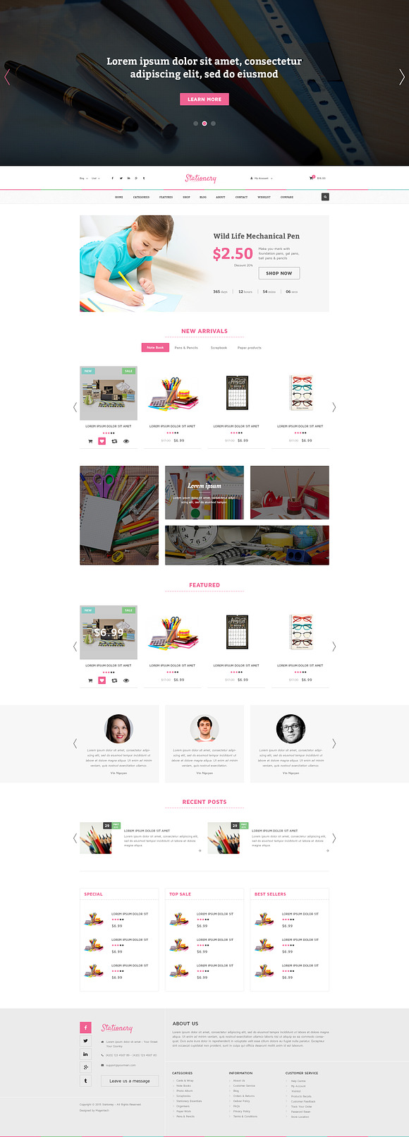 Stationery WooCommerce Theme in WordPress Commerce Themes - product preview 2