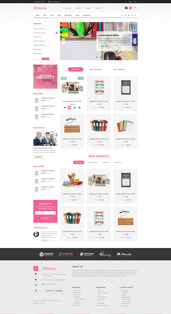 Stationery WooCommerce Theme in WordPress Commerce Themes - product preview 3