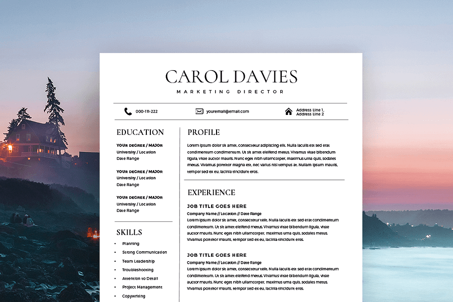 Modern Resume Template, Cover Letter in Letter Templates - product preview 8