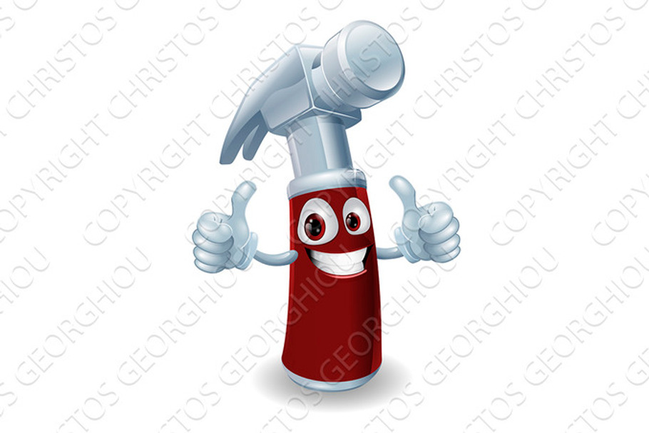 Hammer cartoon character in Illustrations - product preview 8