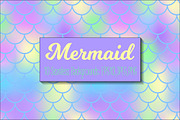 Mermaid Seamless Pattern Background
