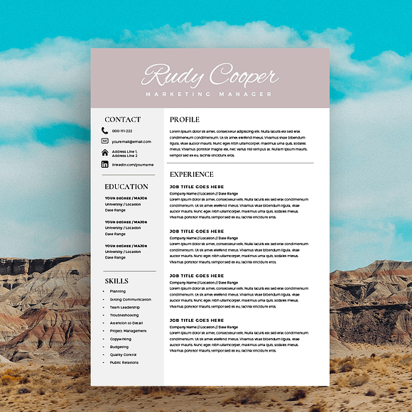 Professional Resume Template Design in Resume Templates - product preview 1