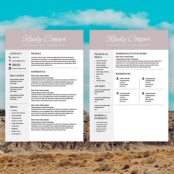 Professional Resume Template Design in Resume Templates - product preview 4