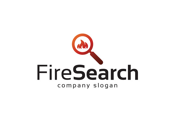 Fire Search Logo in Logo Templates - product preview 1