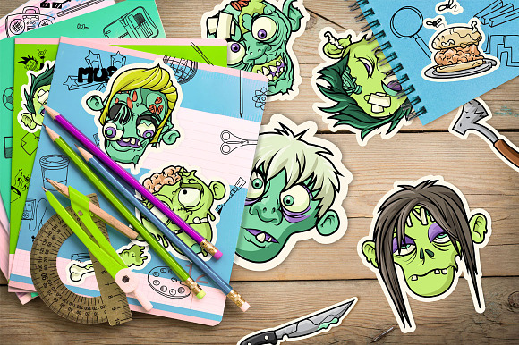 Zombie Avatar Builder in Illustrations - product preview 2