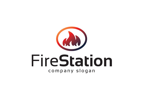 Fire Station Logo in Logo Templates - product preview 1