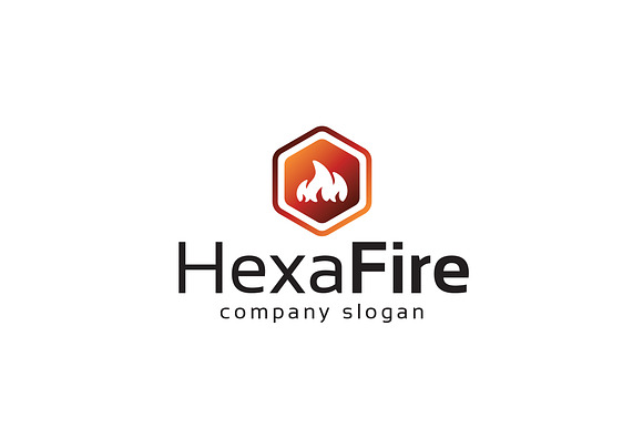 Hexa Fire Logo in Logo Templates - product preview 1