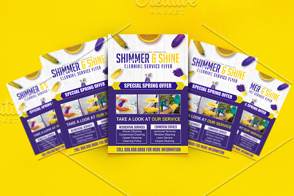 Cleaning Service Flyer Template in Flyer Templates - product preview 2