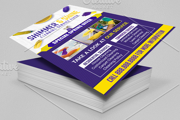 Cleaning Service Flyer Template in Flyer Templates - product preview 3