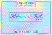 Mermaid Seamless Blurry Patterns