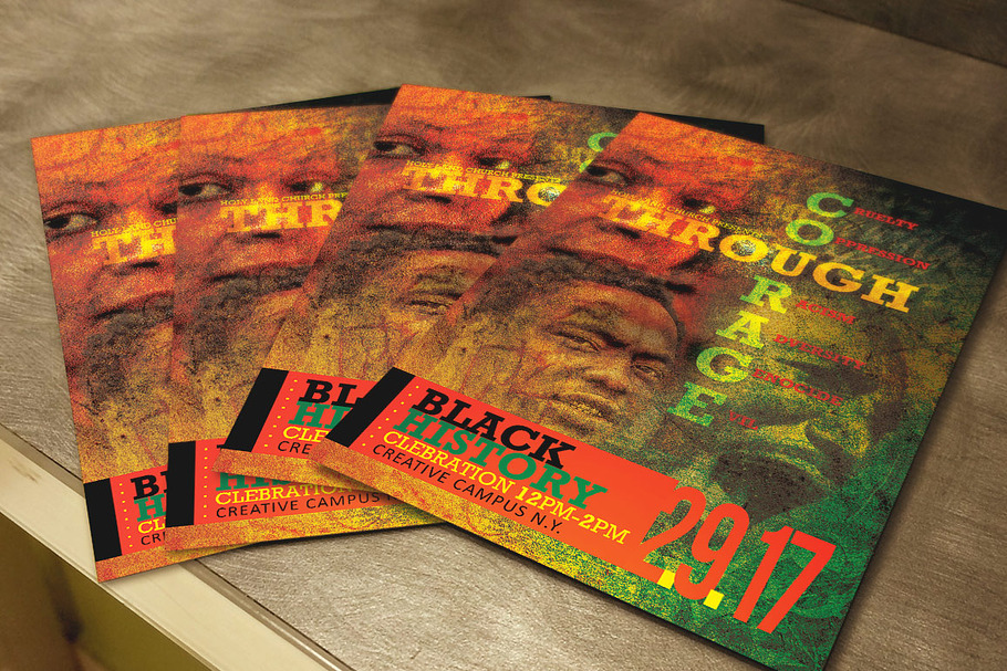 Black History:Courage Flyer Template