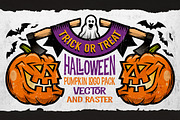 Halloween Pumking Logo Set