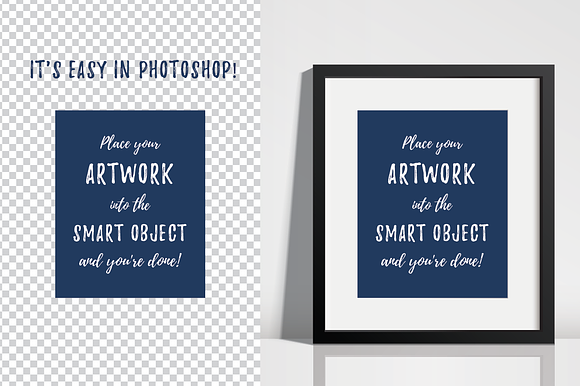 Black Frame Mockup - PSD AI PNG JPEG in Print Mockups - product preview 2
