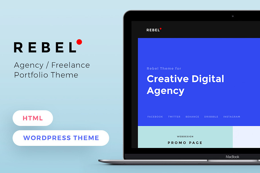 REBEL Wordpress Theme | HTML in WordPress Portfolio Themes - product preview 8