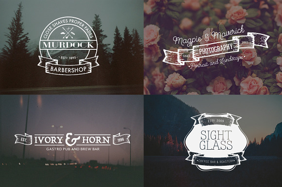 Hand Drawn Hipster Banner Pack in Illustrations - product preview 1
