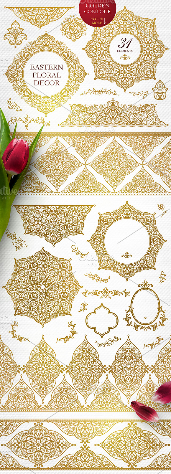 Kit Of Eastern Vector Decor. Vol.2 in Illustrations - product preview 2