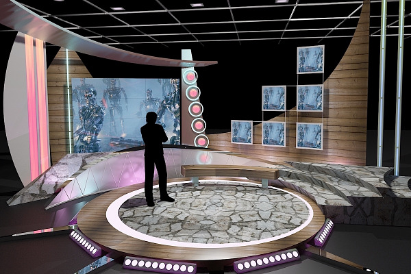 Virtual TV Studio Chat Set 11