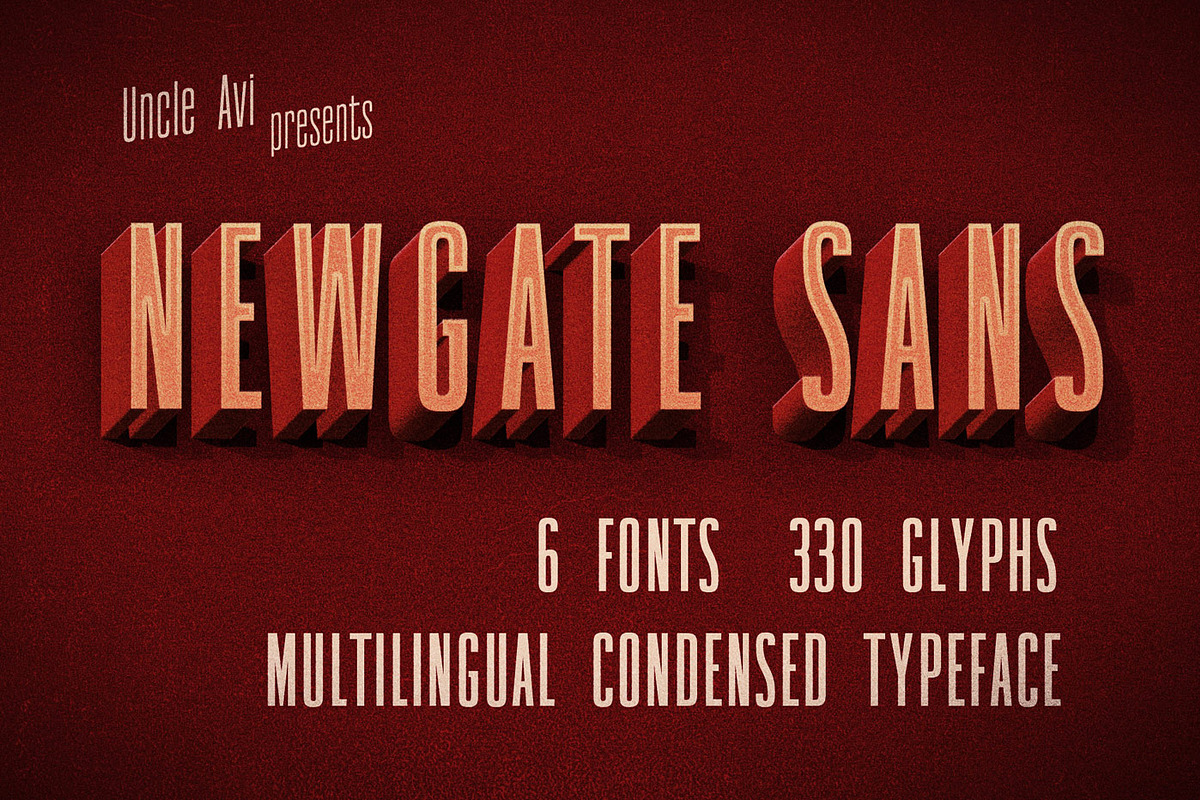 Newgate Sans - Retro Font in Sans-Serif Fonts - product preview 8