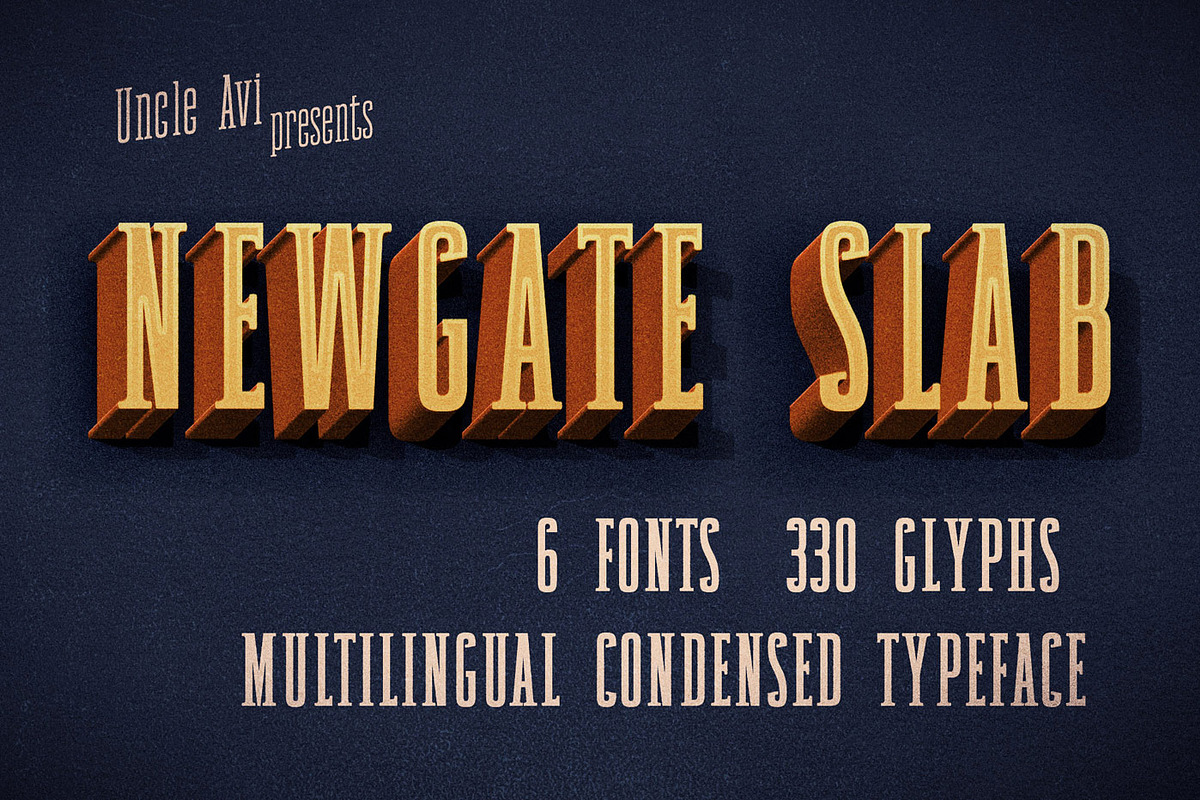 Newgate Slab - Retro Font in Slab Serif Fonts - product preview 8