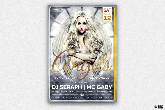 Angels Party Flyer Bundle in Flyer Templates - product preview 3