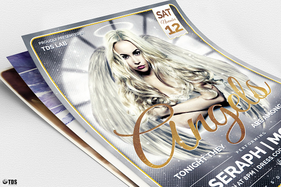 Angels Party Flyer Bundle in Flyer Templates - product preview 6