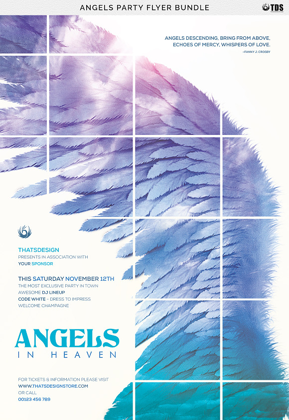 Angels Party Flyer Bundle in Flyer Templates - product preview 10