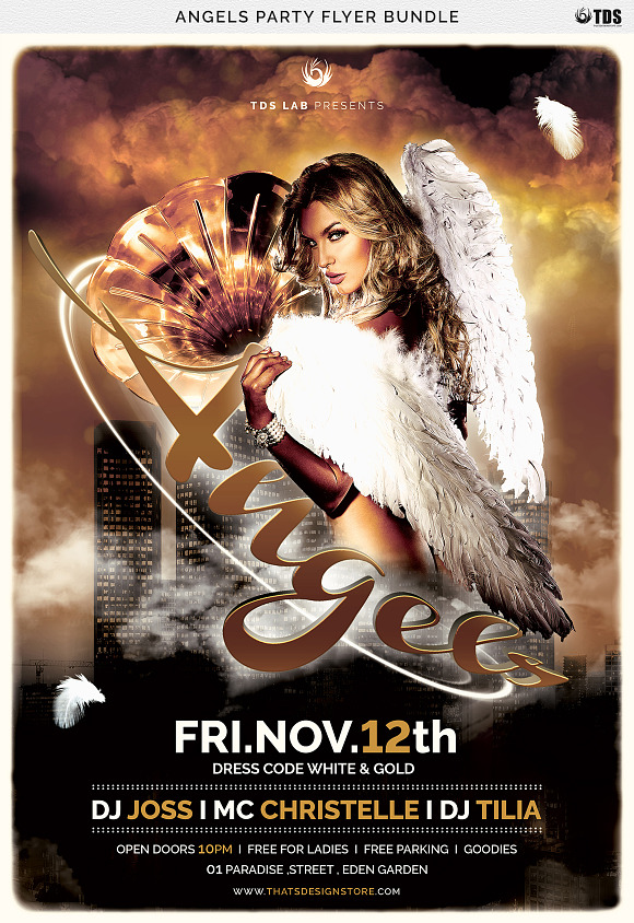 Angels Party Flyer Bundle in Flyer Templates - product preview 11