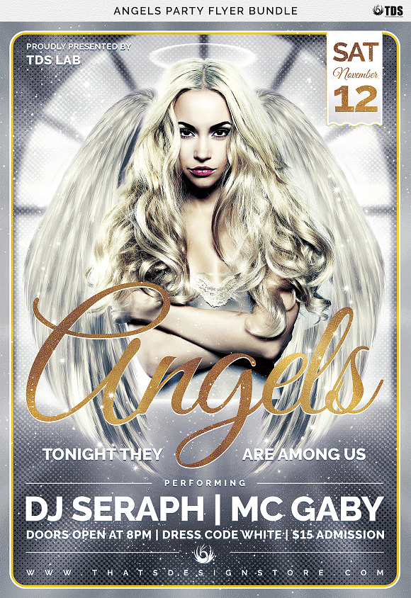 Angels Party Flyer Bundle in Flyer Templates - product preview 12