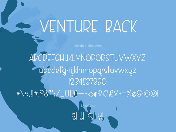 VENTURE BACK - one elegant font in Sans-Serif Fonts - product preview 3