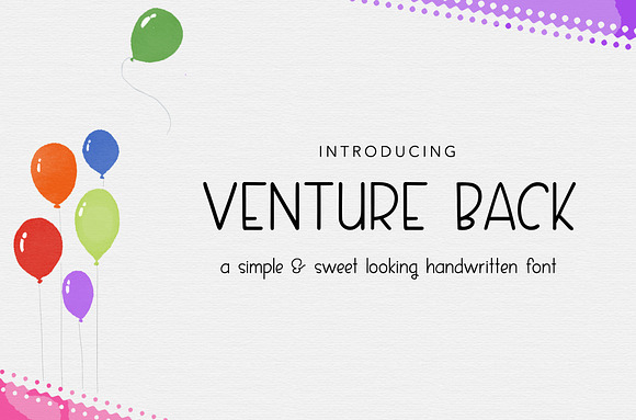 VENTURE BACK - one elegant font in Sans-Serif Fonts - product preview 6