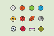 12 Sport Ball Icons