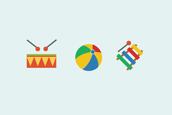 15 Children's Toy Icons in Graphics - product preview 2