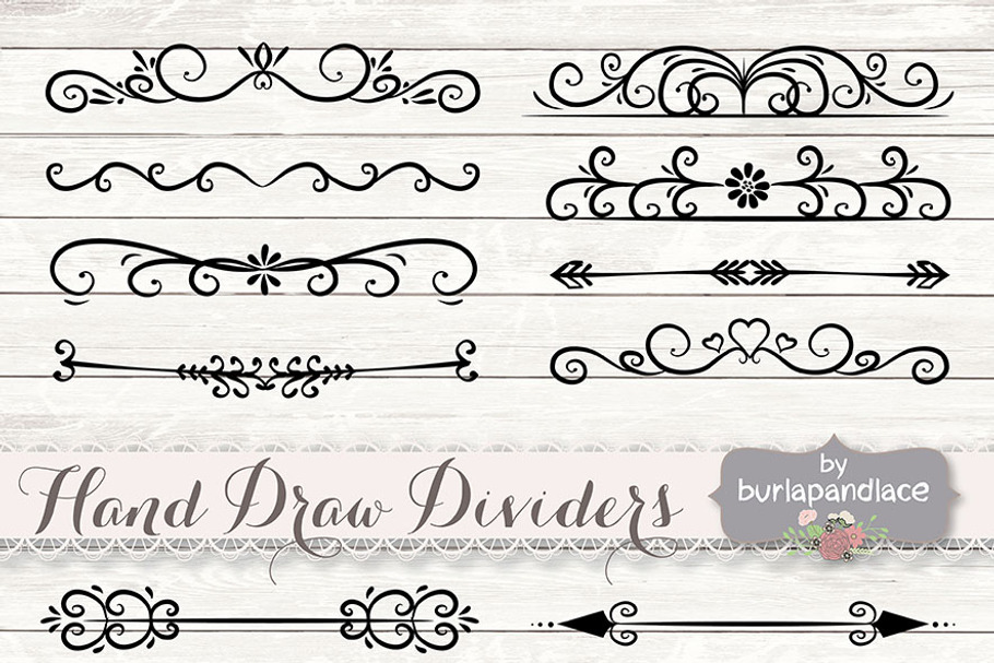 Hand Draw Dividers cliparts