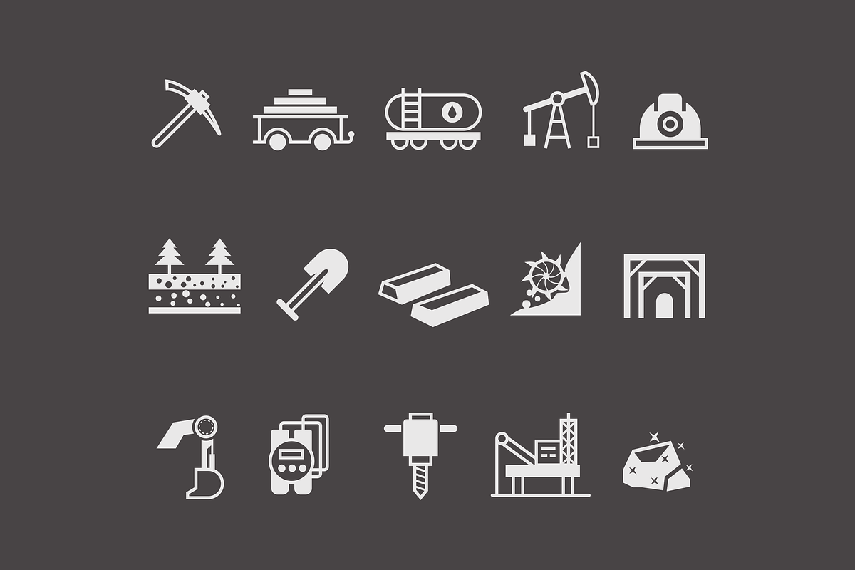 15 Mining and Coal Icons in Graphics - product preview 8