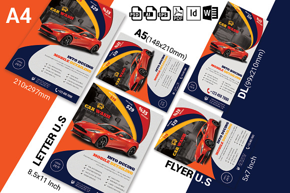 Car Wash Flyer Template Vol-02 in Flyer Templates - product preview 2