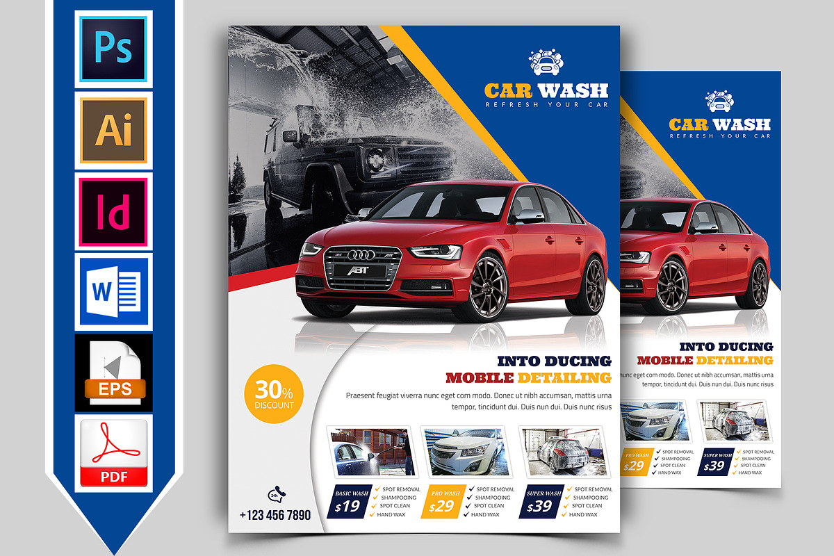 Car Wash Flyer Template Vol-04 in Flyer Templates - product preview 8